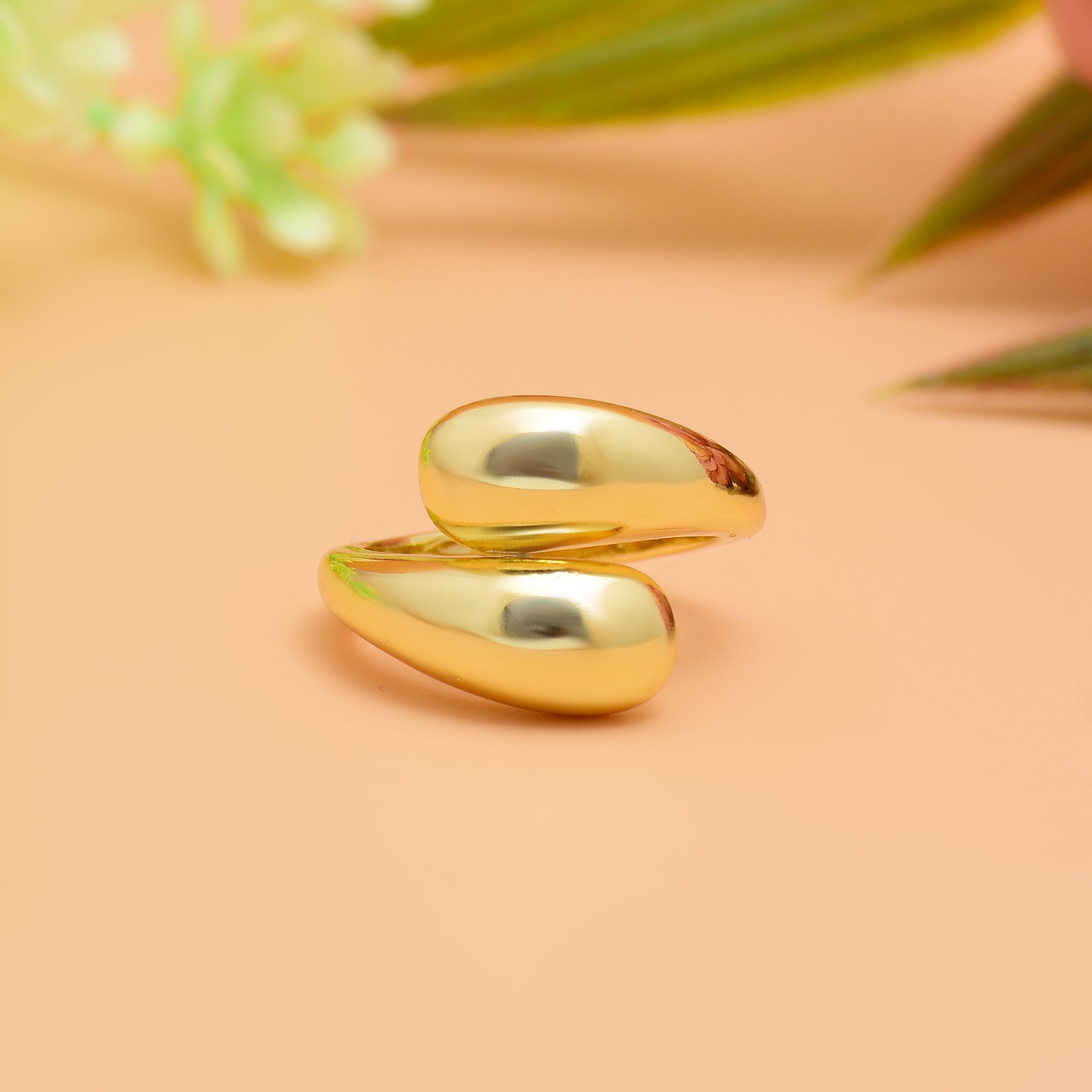 Tear Drop Open | 18KT Gold Plated Statement Ring