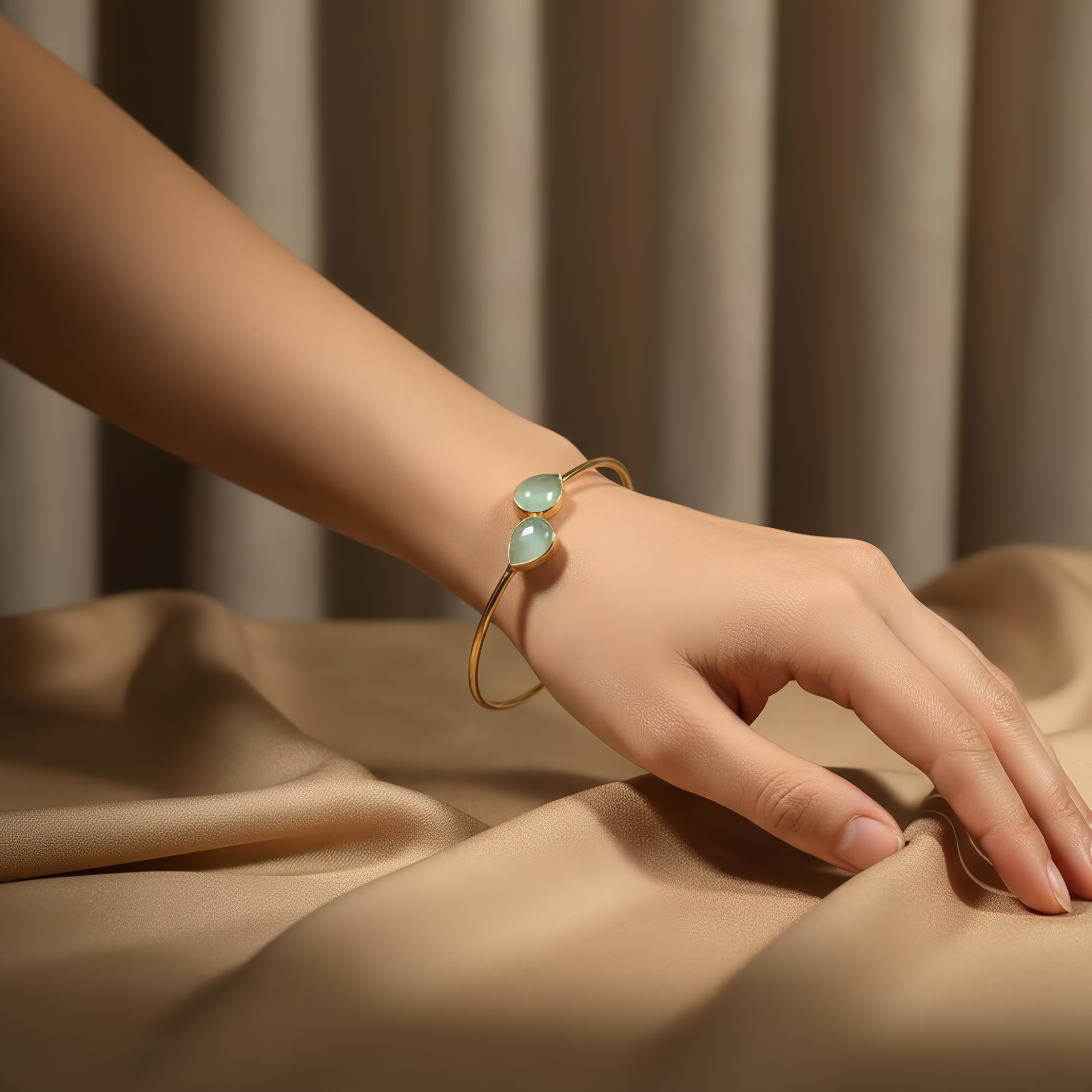 Effortless Grace Adjustable | 18 KT Gold plated bangle