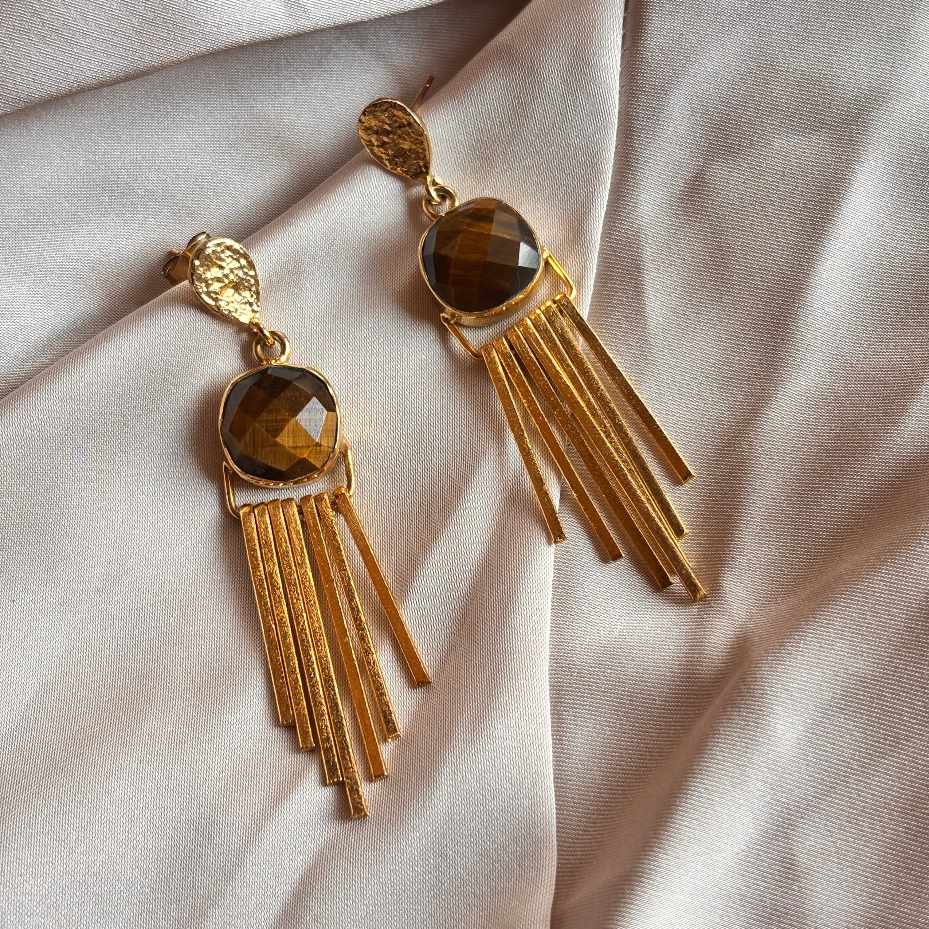 Golden Midnight Tassel Earrings | 18 KT Gold Plated
