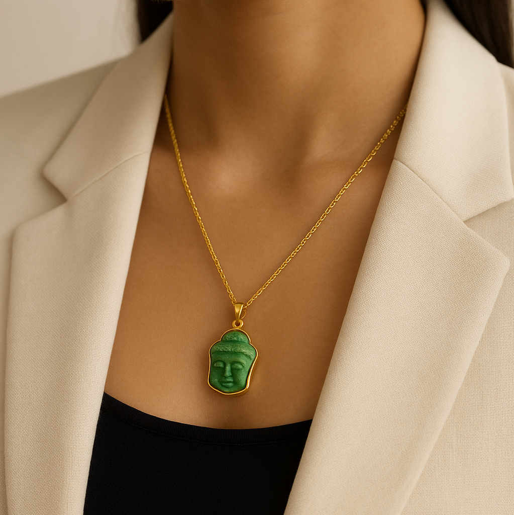 Golden Serenity | 18 KT Gold pendant with chain