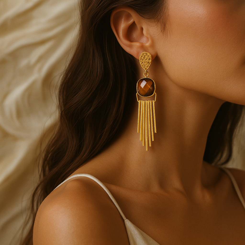 Spark Fringe | 18 KT Gold plated earrings