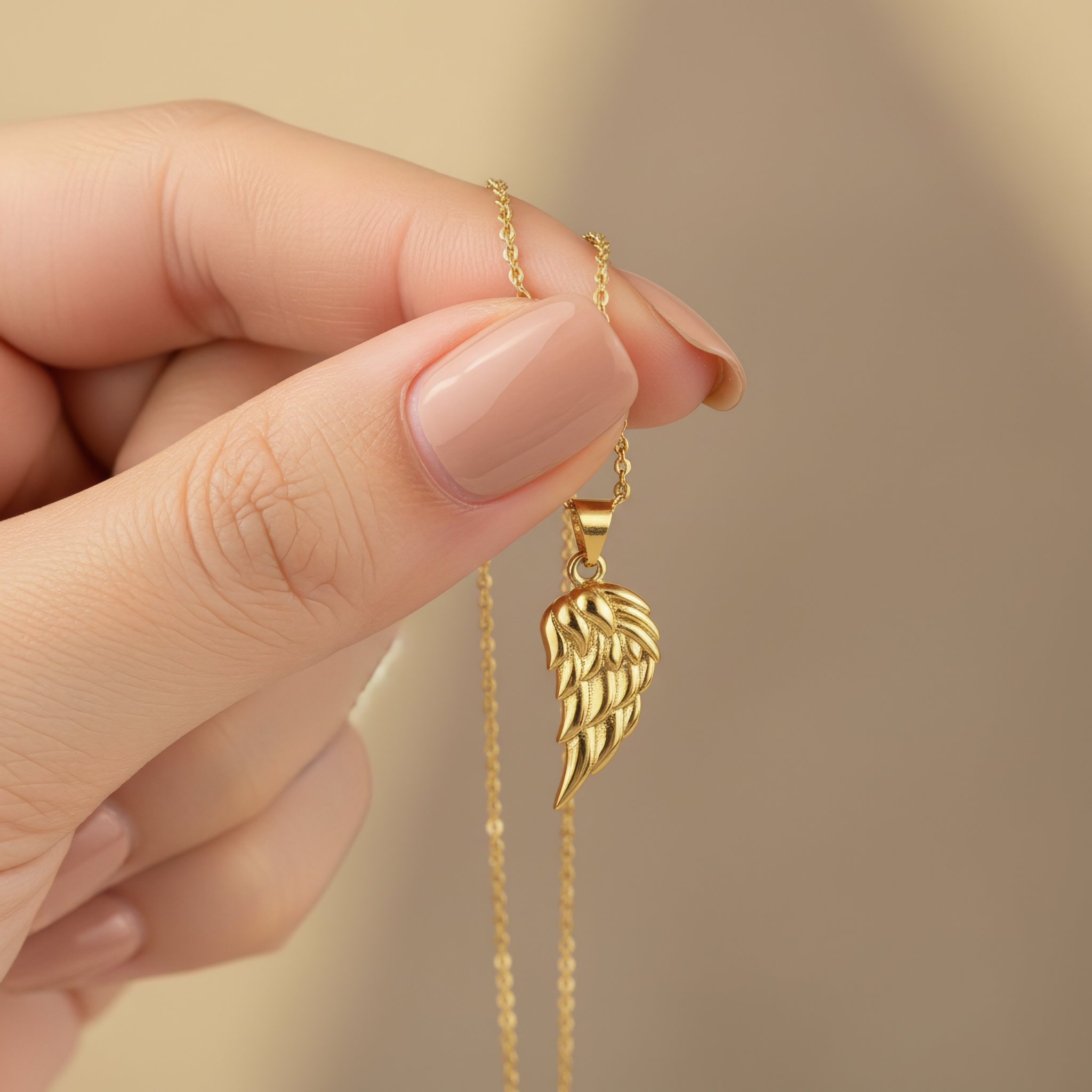 Angel Wing | 18 KT Gold plated pendant with chain
