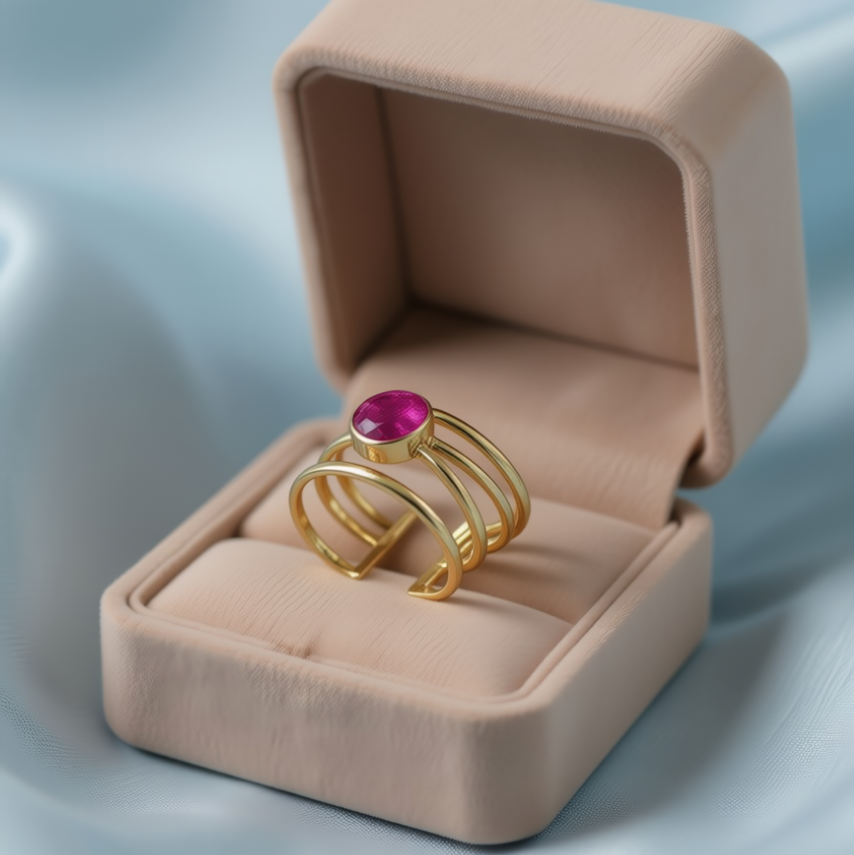 Gem Glow | 18 KT Gold plated ring