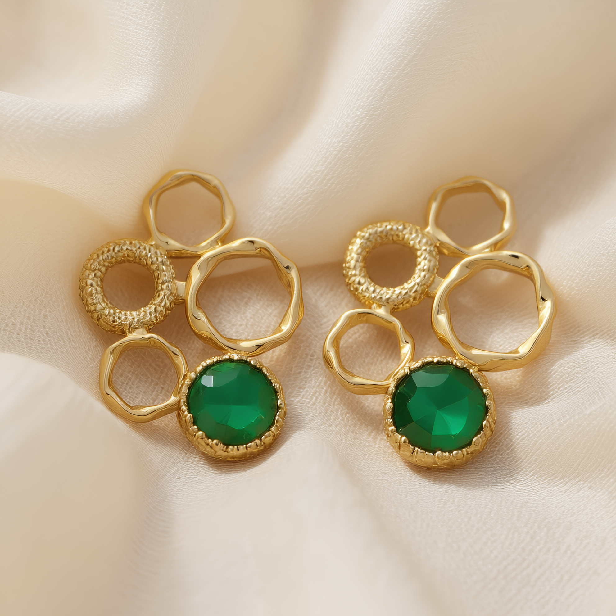 Golden Orbit | 18 KT Gold plated earrings