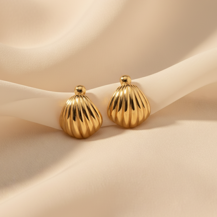 Chic Gold Dome | 18KT Gold plated earrings
