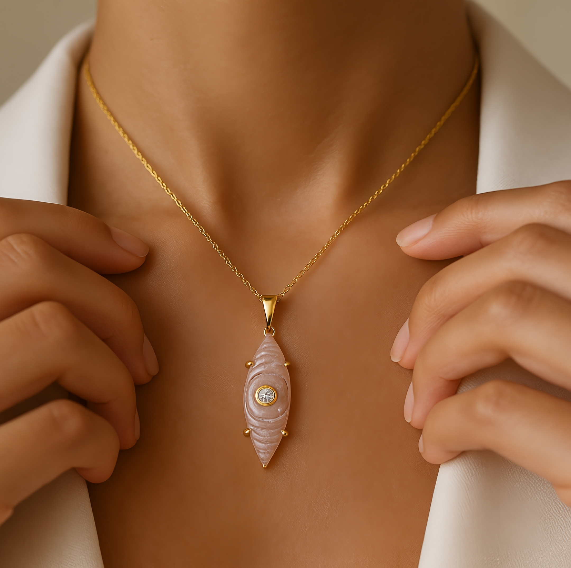 Ethereal Eye | 18KT Gold plated pendant