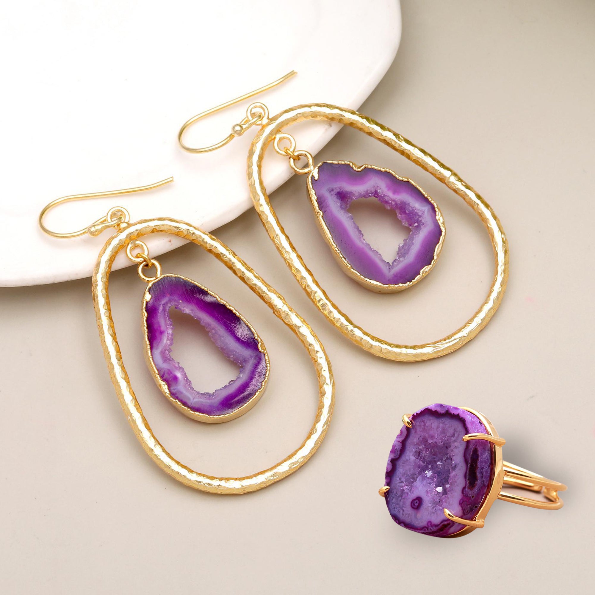 Pair up Elusive Mirage dangle earrings with Dazzling Sensation ring
