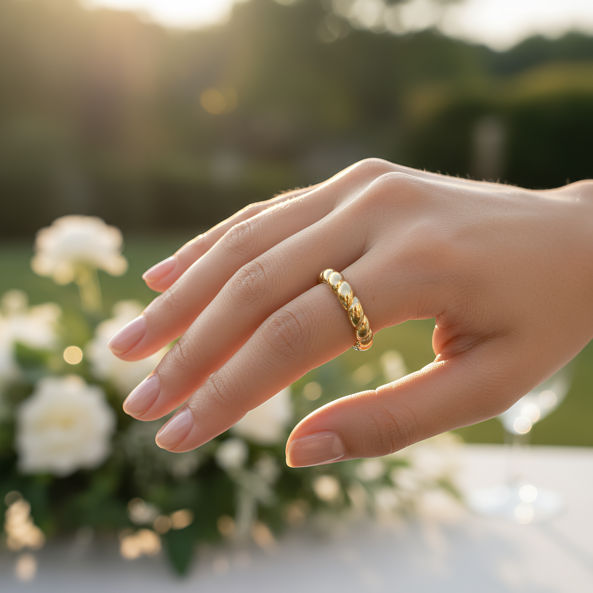 Noble Twist | 18KT Gold plated anti tarnish ring