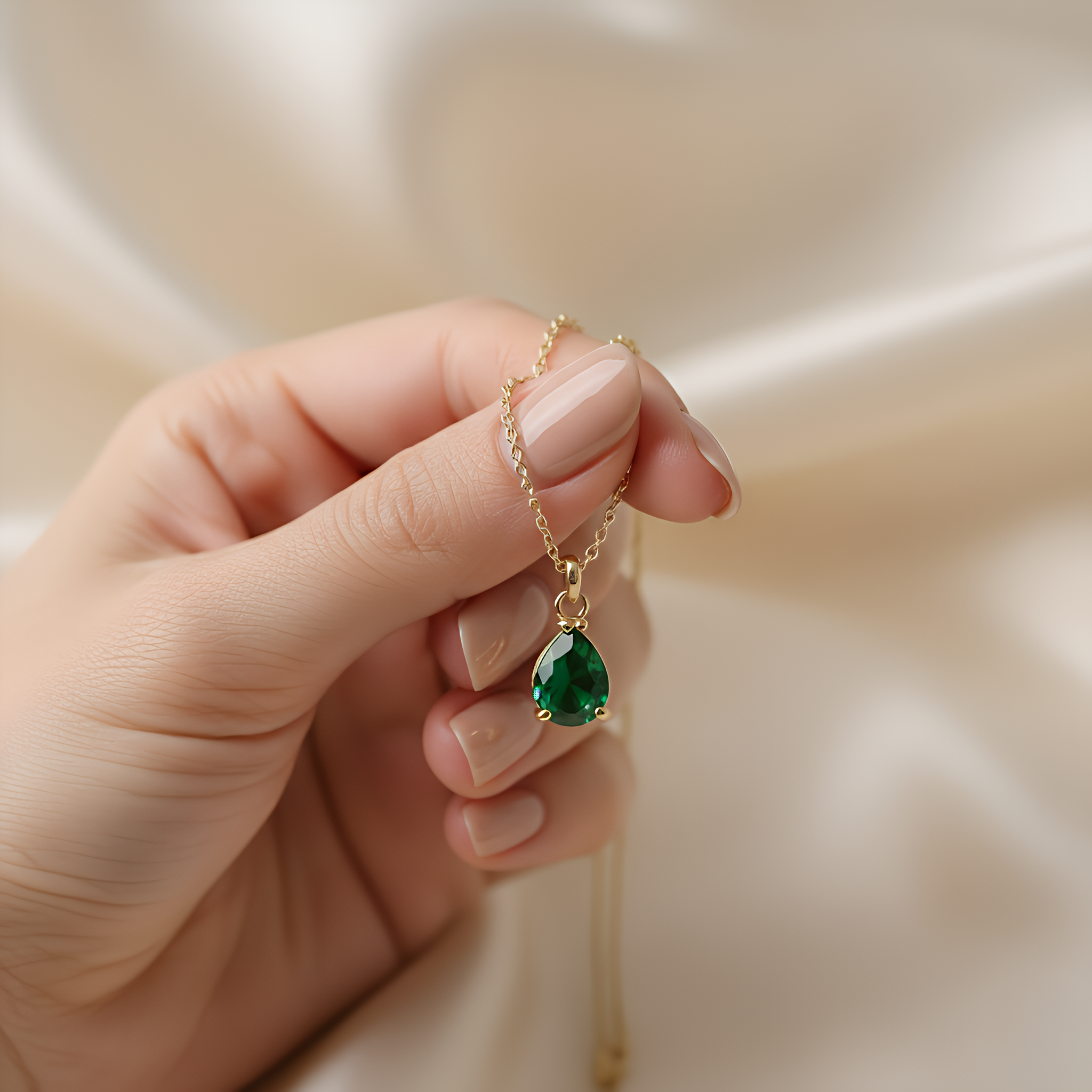 Graceful Glow | 18 KT Gold plated pendant with chain