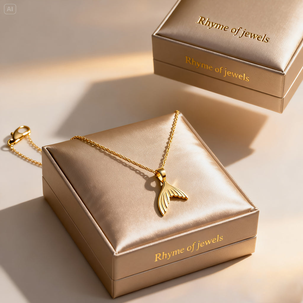 Ocean Glow | 18 KT Gold plated pendant