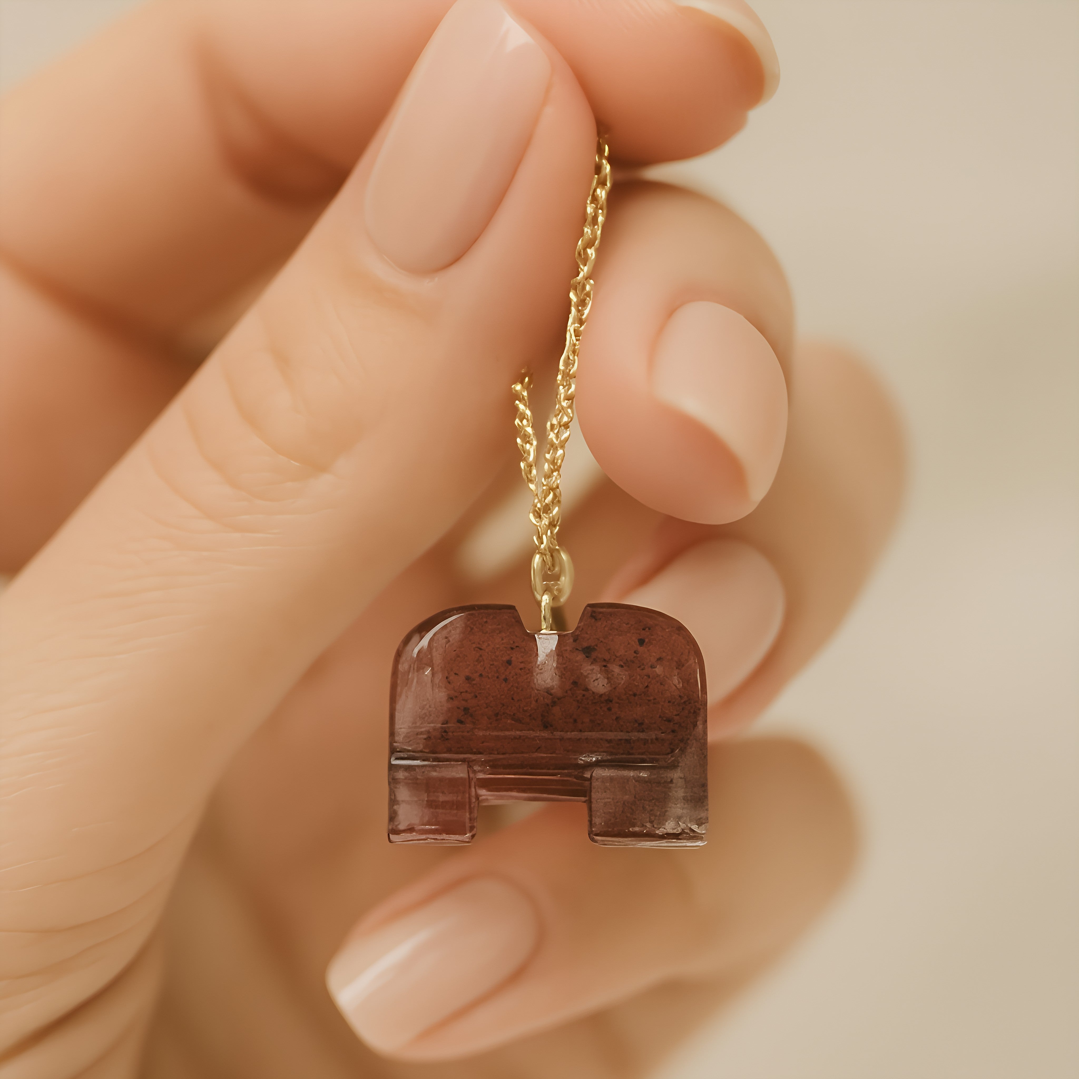 Earthbound Elegance | 18 KT Gold plated pendant