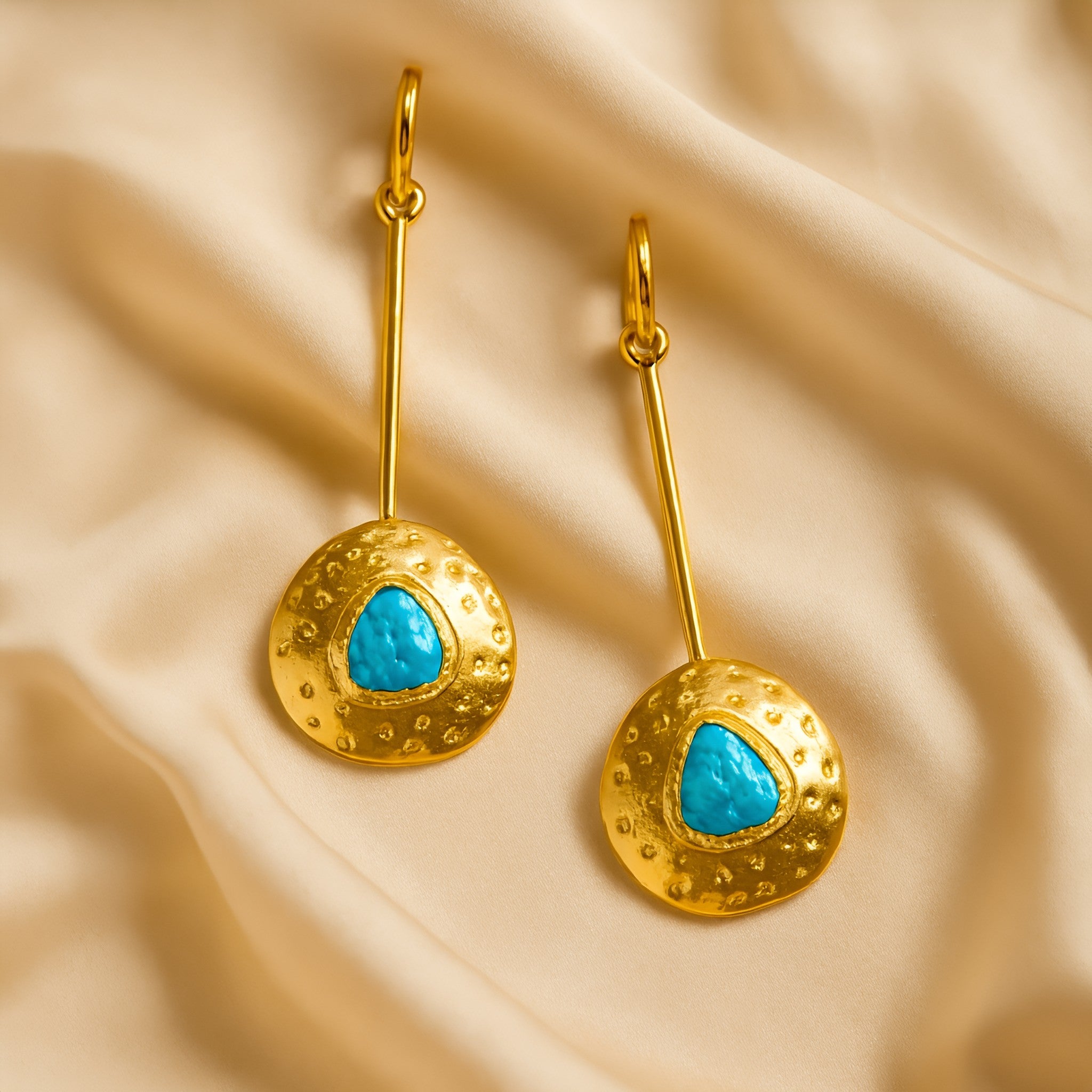 Turquoise Whisper | 18 KT Gold plated earrings