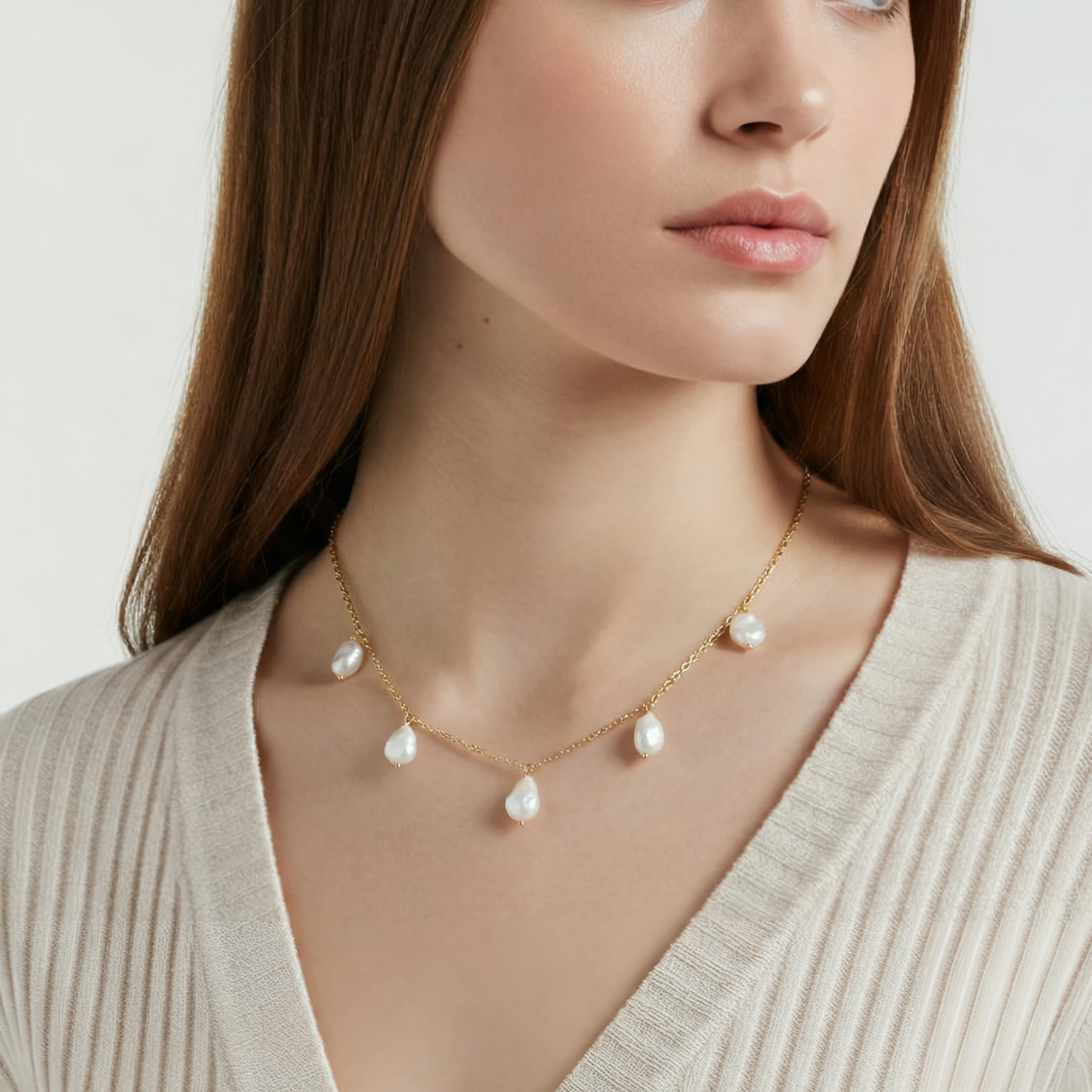 Golden Grace Pearl | 18 KT Gold Plated Pendant