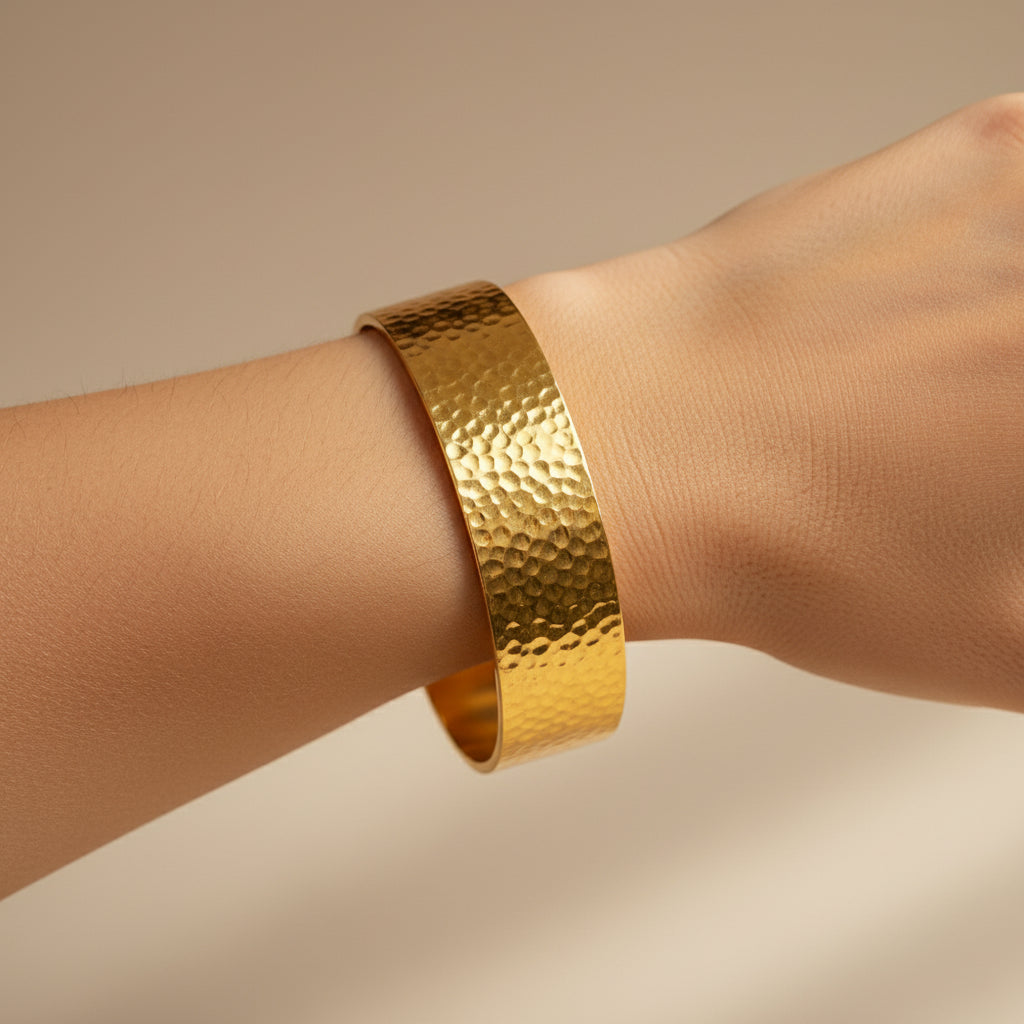 Golden Glow Cuff | 18 KT Gold plated bracelet