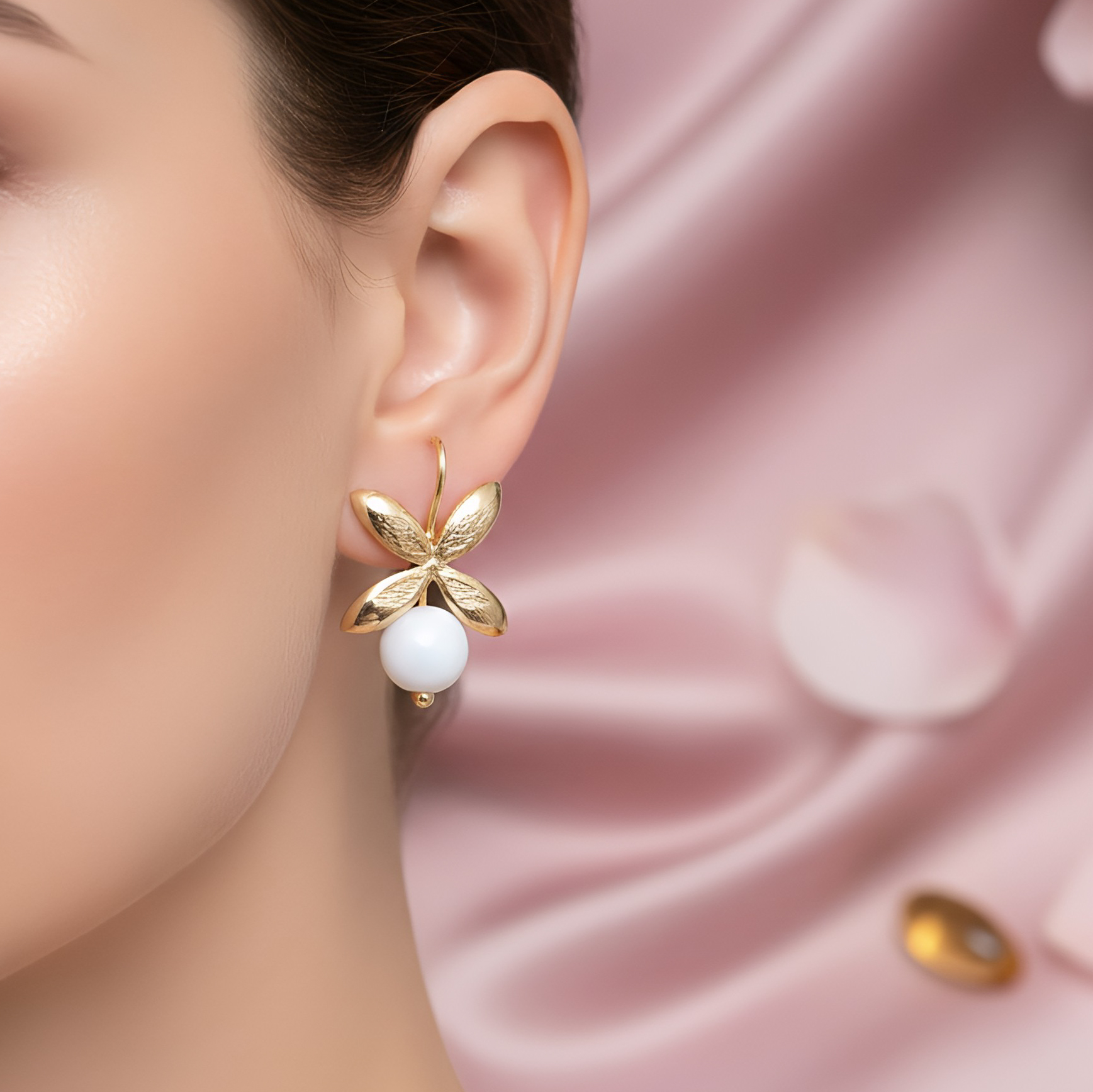 Elegant Bloom Drop | 18 KT Gold plated earrings