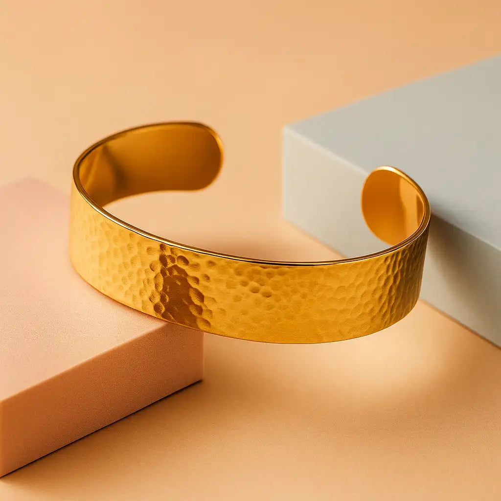 Golden Glow Cuff | 18 KT Gold plated bracelet