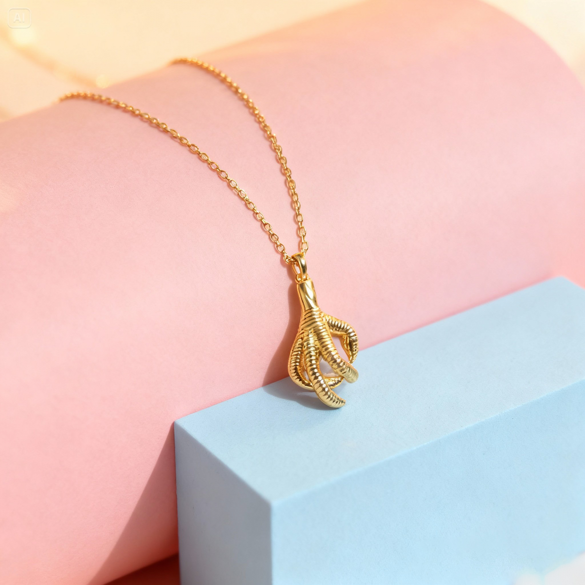 The Gryphon's Grip | 18 KT Gold plated pendant
