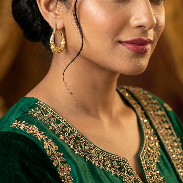 Golden Aura Hoops |18 KT Gold Plated Earrings