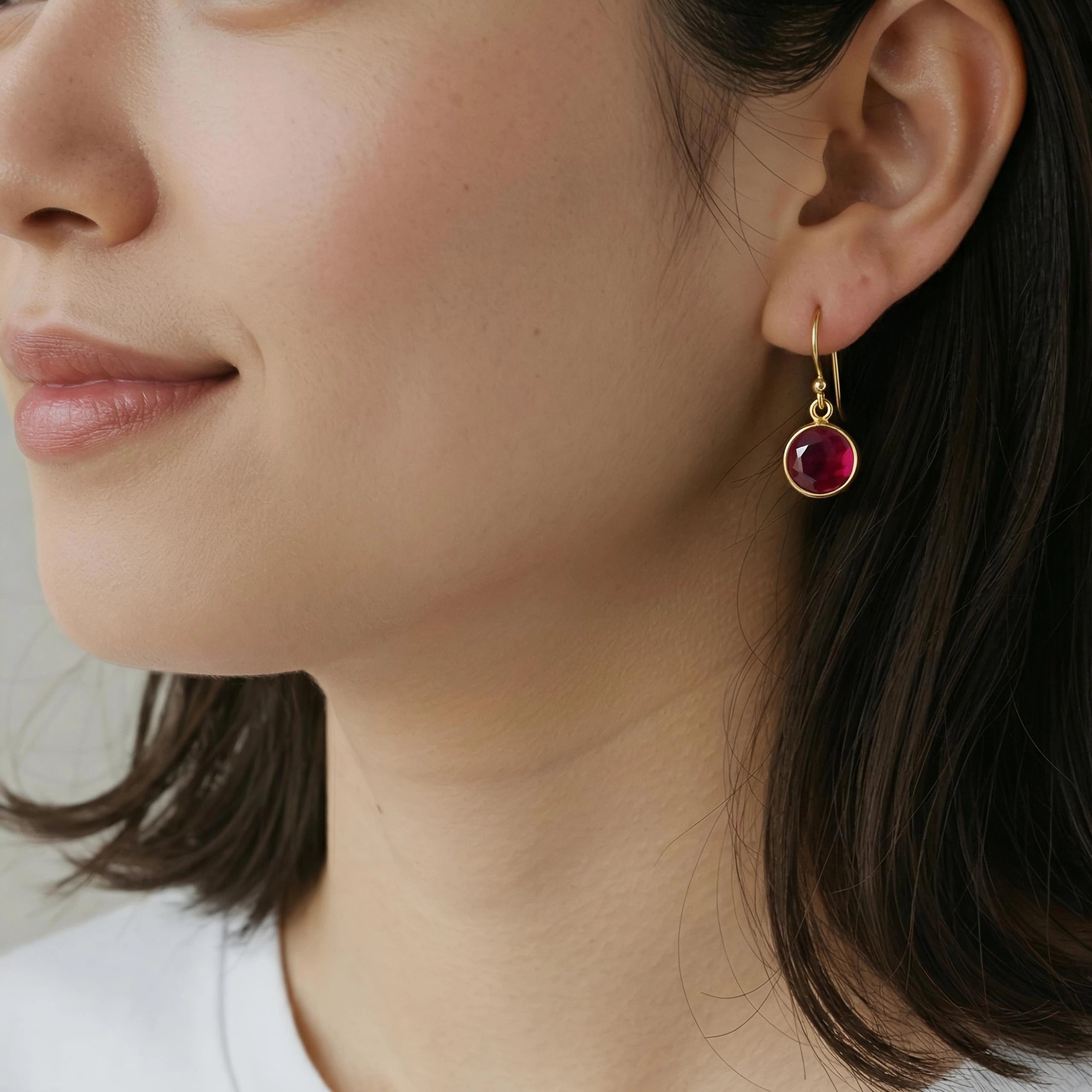 Onyx Sphere | 18 KT Gold Plated Drop Earrings