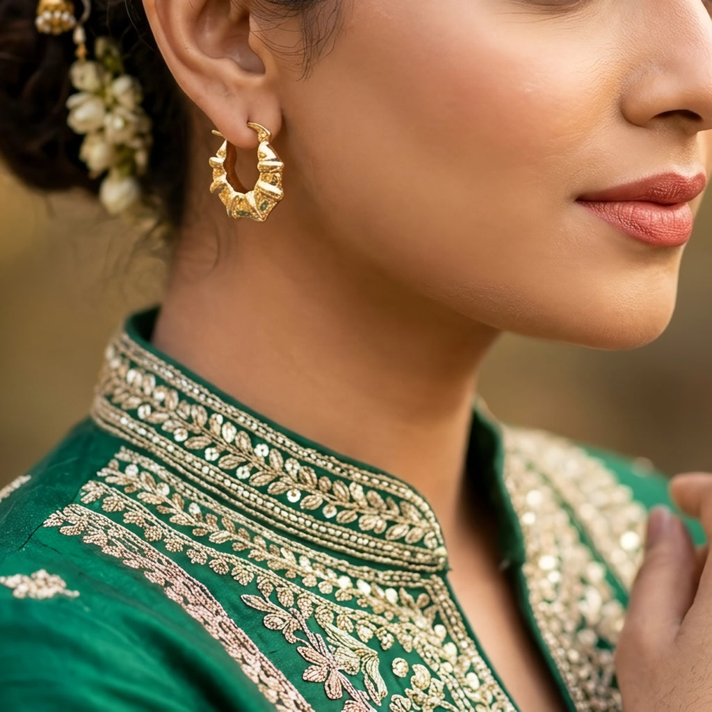 Sunburst Hoop | 18KT Gold Plated Earrings