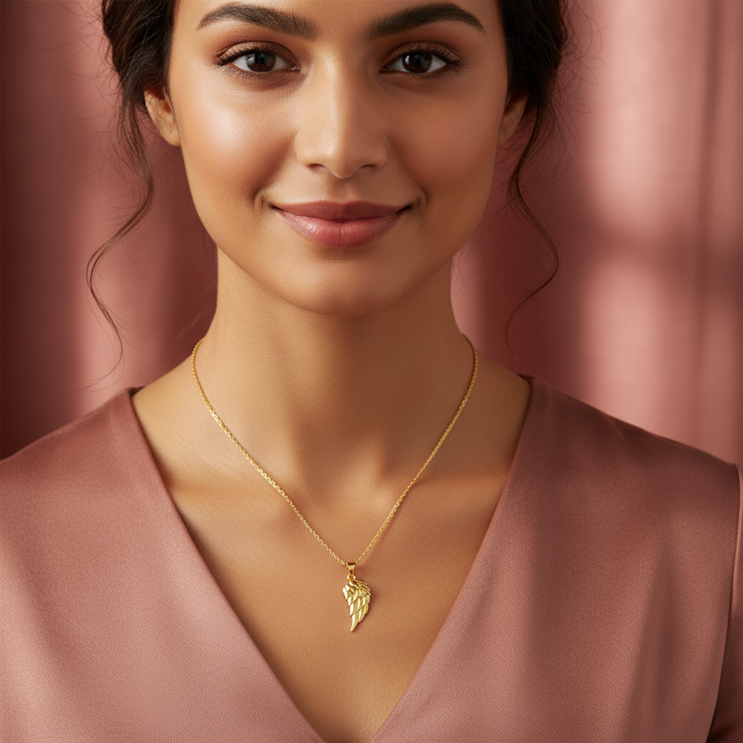Angel Wing | 18 KT Gold plated pendant with chain