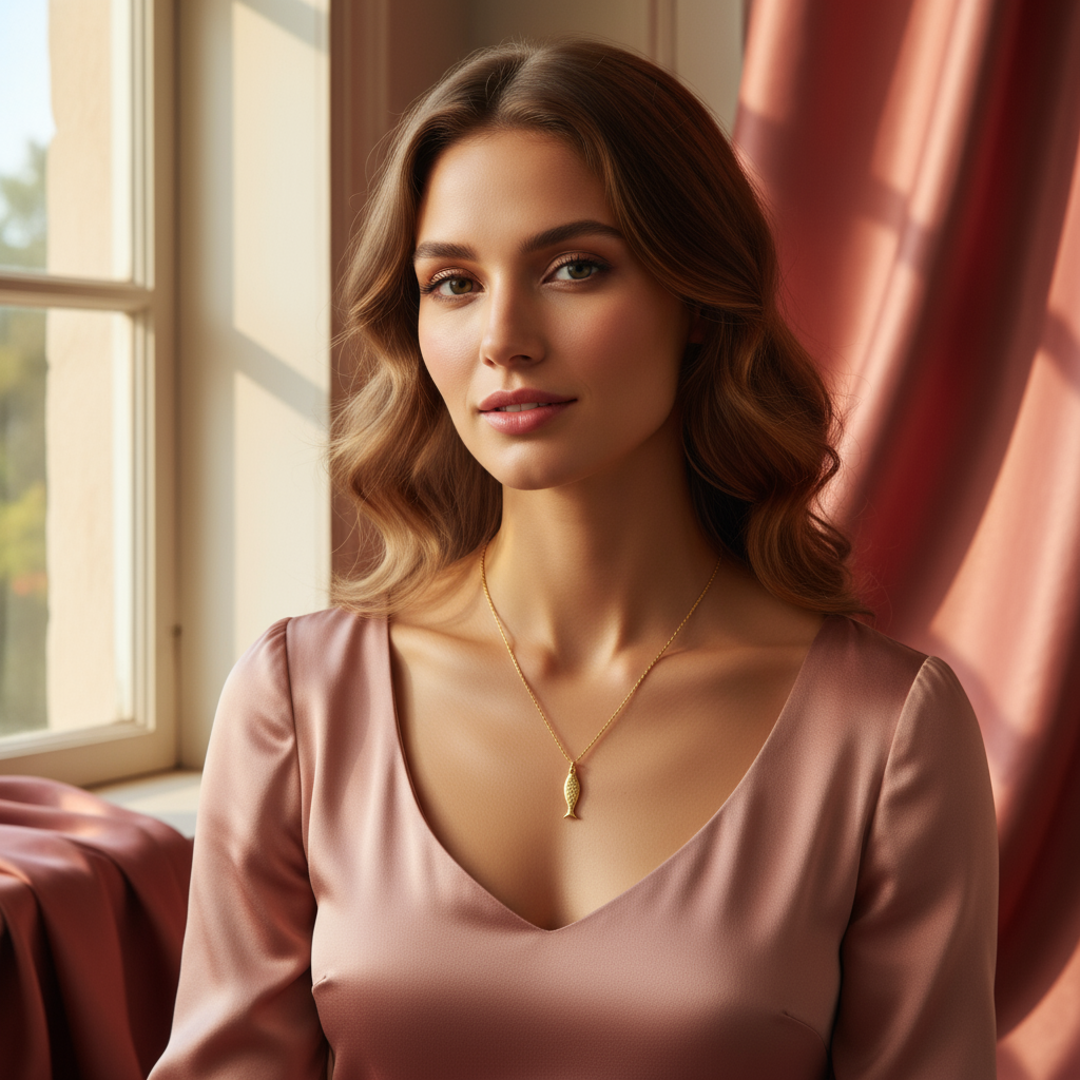 Golden Fish | 18 KT Gold Plated Pendant Necklace